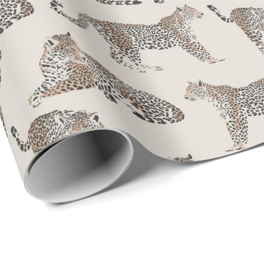 Tijger Dier Roze Modern Cadeaupapier (Rol Hoek)