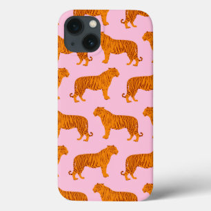 Tijger Dier Roze Modern Case-Mate iPhone Case