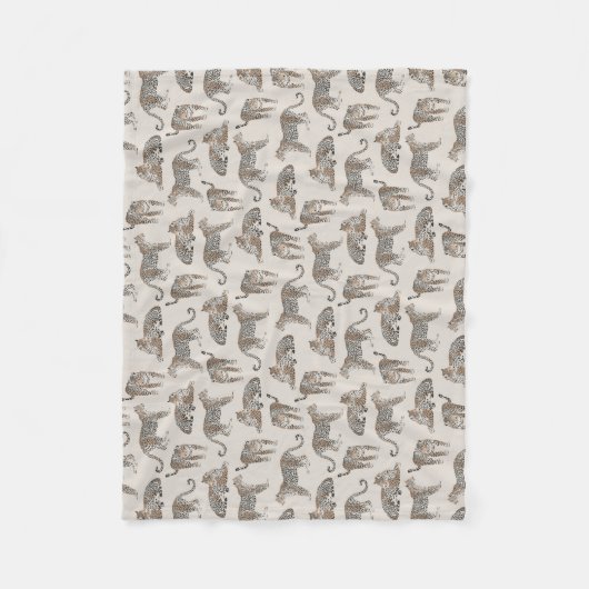 Tijger Dier Roze Modern Fleece Deken (Voorkant)