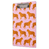 Tijger Dier Roze Modern Klembord (Links)