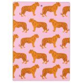 Tijger Dier Roze Modern Klembord (Achterkant)