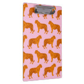 Tijger Dier Roze Modern Klembord (Rechts)