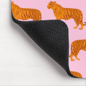 Tijger Dier Roze Modern Muismat (Hoek)