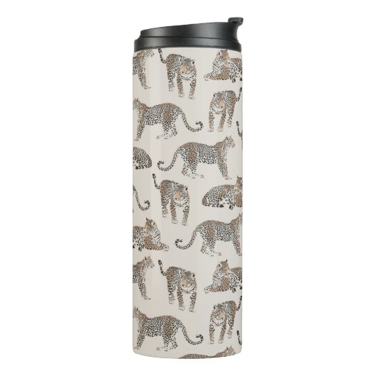 Tijger Dier Roze Modern Thermosbeker (Gedraaid links)