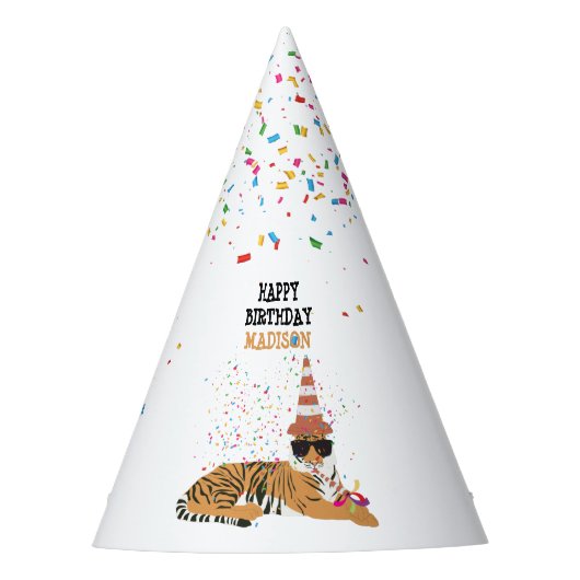 tijger - dieren met een partij feesthoedjes (Voorkant)