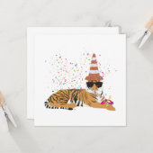 tijger - dieren met een partij kaart (Voorkant / Achterkant in situ)