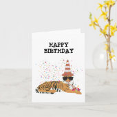 tijger - dieren met een partij kaart (Gele Bloem)