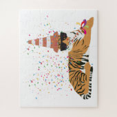 tijger - dieren met een partij legpuzzel (Verticaal)