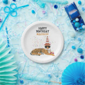 tijger - dieren met een partij papieren bordje (Feest)