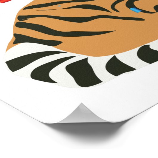 tijger - dieren met een partij poster (Hoek)