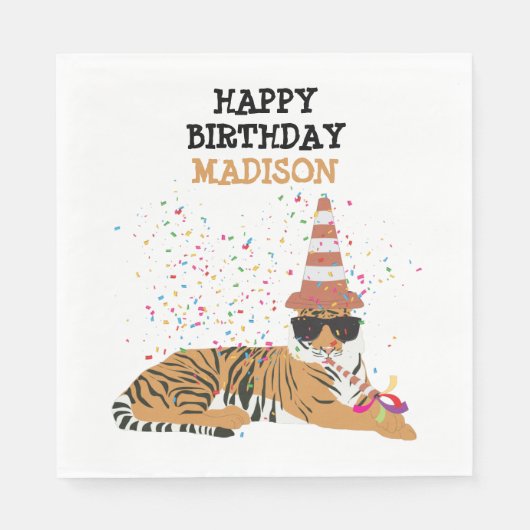 tijger - dieren met een partij servet (Voorkant)