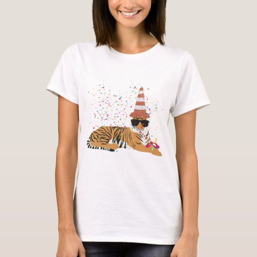 tijger - dieren met een partij t-shirt (Voorkant)