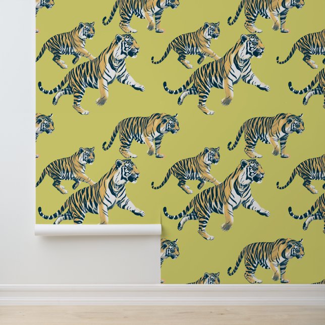 Tijger Dierenpatroon Jungle Behang (Applicatie)