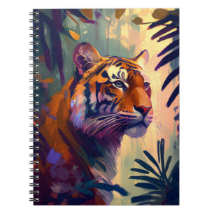 Tijger Dierenportret Schilderij Wildlife Outdoors Notitieboek