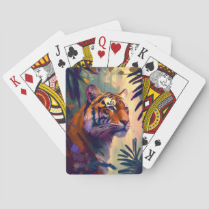 Tijger Dierenportret Schilderij Wildlife Outdoors Pokerkaarten