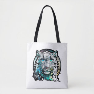 Tijger Dierportret Glas in lood Wildlife Free Tote Bag