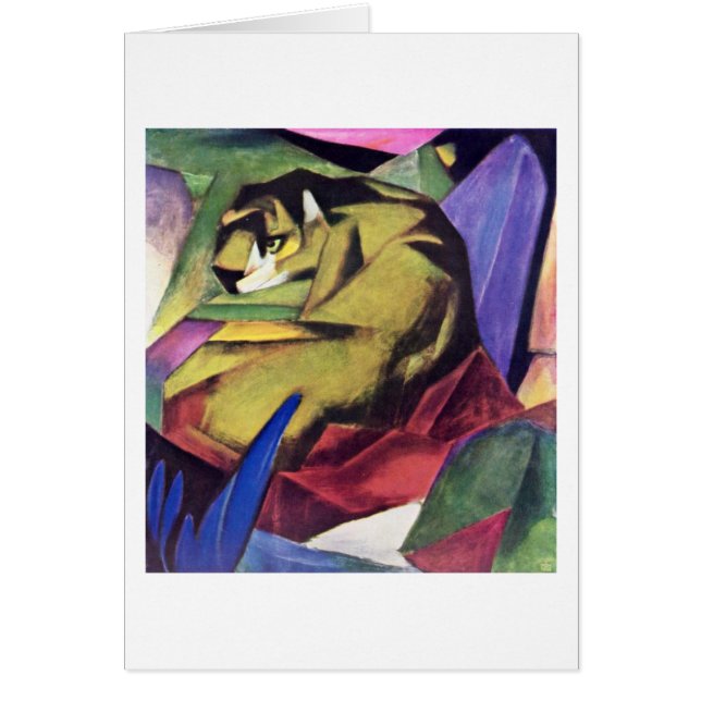Tijger door Franz Marc (Voorkant)