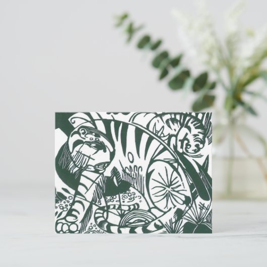 Tijger door Franz Marc, expressionistische kunst (Staand voorkant)