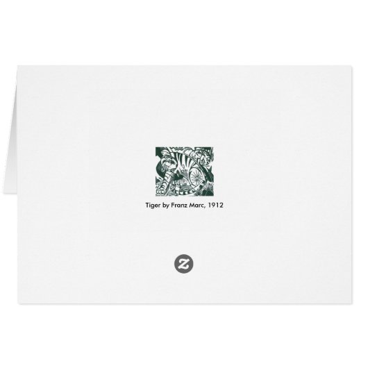 Tijger door Franz Marc, expressionistische kunst (Achterkant Horizontaal)