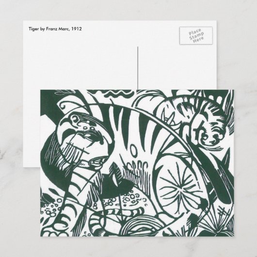 Tijger door Franz Marc, expressionistische kunst Briefkaart (Voorkant / Achterkant)