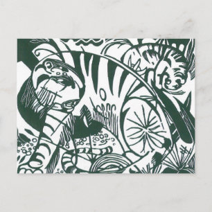 Tijger door Franz Marc,  expressionistische kunst Briefkaart