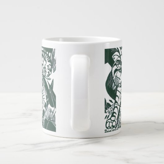 Tijger door Franz Marc,  expressionistische kunst Grote Koffiekop (Achterkant)