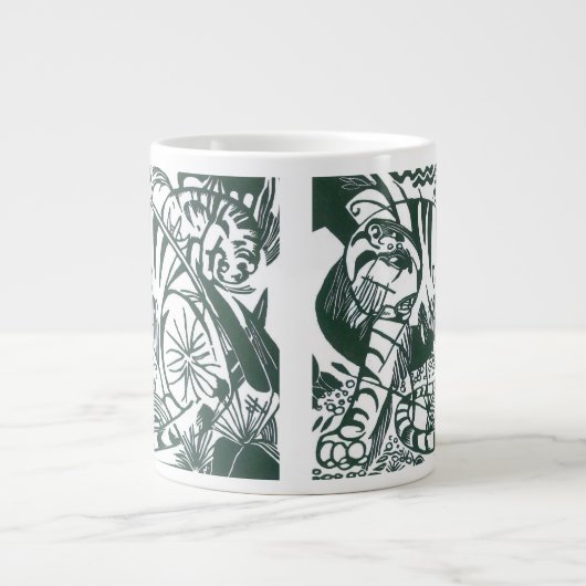 Tijger door Franz Marc,  expressionistische kunst Grote Koffiekop (Voorkant)