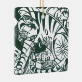 Tijger door Franz Marc, expressionistische kunst Keramisch Ornament (Rechts)