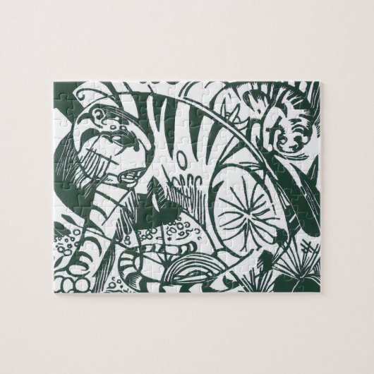 Tijger door Franz Marc,  expressionistische kunst Legpuzzel (Horizontaal)