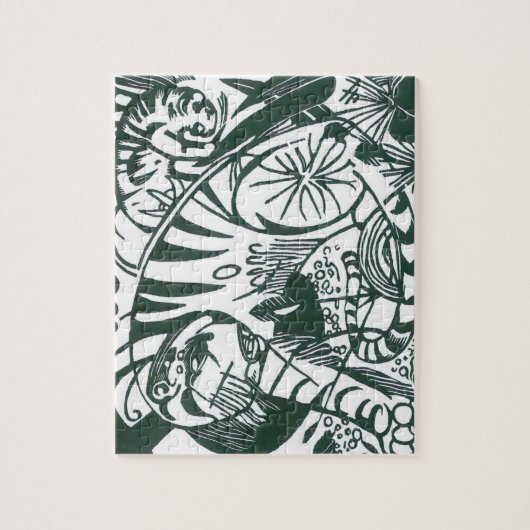 Tijger door Franz Marc,  expressionistische kunst Legpuzzel (Verticaal)