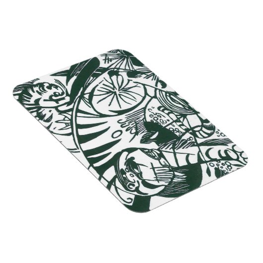 Tijger door Franz Marc,  expressionistische kunst Magneet (Rechterzijde)