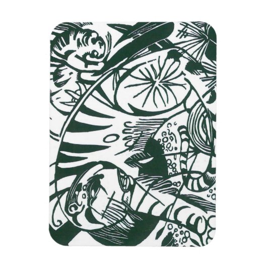 Tijger door Franz Marc,  expressionistische kunst Magneet (Verticaal)