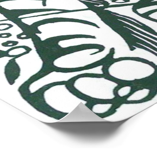 Tijger door Franz Marc, expressionistische kunst Poster (Hoek)