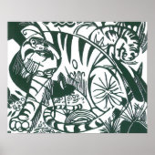 Tijger door Franz Marc, expressionistische kunst Poster (Voorkant)
