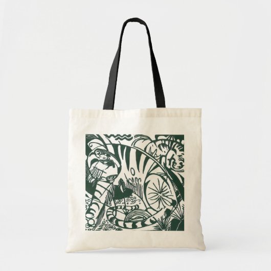 Tijger door Franz Marc,  expressionistische kunst Tote Bag (Voorkant)