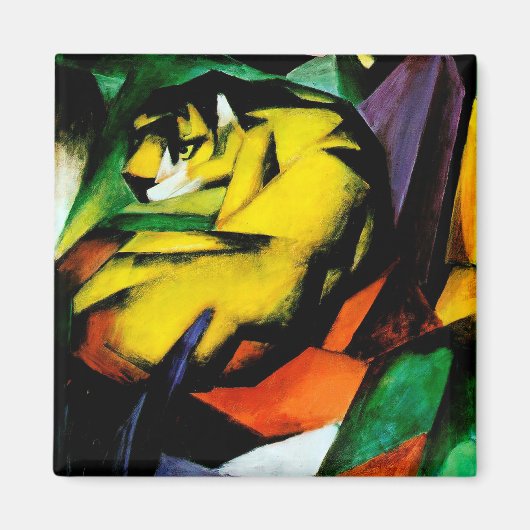 Tijger door Franz Marc Magneet (Voorkant)
