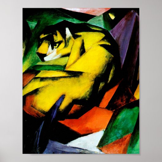 Tijger door Franz Marc Poster (Voorkant)