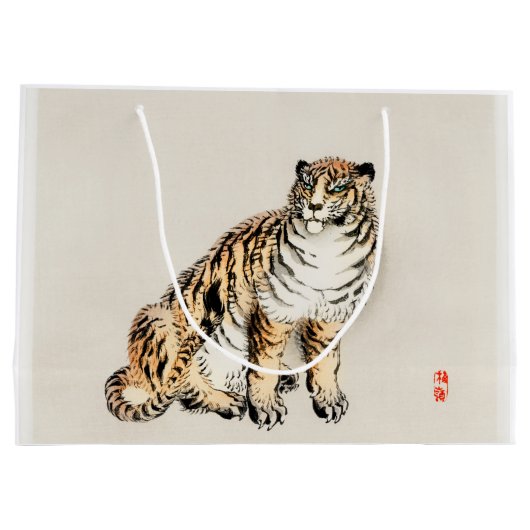 Tijger door Kōno Bairei Japanse illustratie Groot Cadeauzakje (Achterkant)