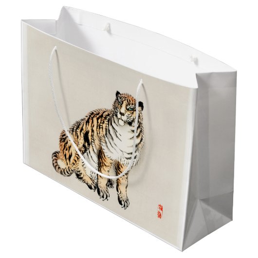 Tijger door Kōno Bairei Japanse illustratie Groot Cadeauzakje (Achterkant Gekanteld)
