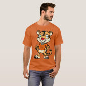 tijger draag oranje dag van eenheid shirt grappig (Voorkant volledig)