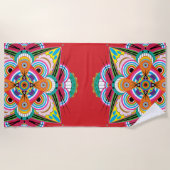 Tijger Draak Mandala Strandhanddoek Strandlaken (Voorkant)