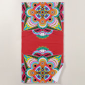 Tijger Draak Mandala Strandhanddoek Strandlaken (Voorkant)