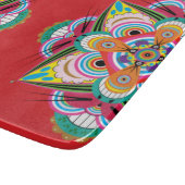 Tijger Dragon Mandala Glass Cutting Board 7.5 x 6. Snijplank (Hoek)