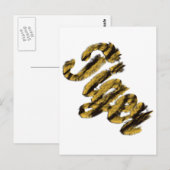 Tijger - drijvende tekst briefkaart (Voorkant / Achterkant)