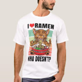 Tijger Eating Ramen T-shirt (Voorkant)