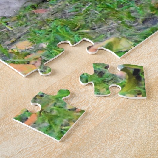 Tijger en Baby — prachtig in gras samen Legpuzzel (Zijkant)