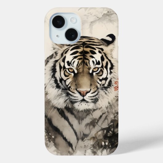 Tijger en bloemen Case-Mate iPhone case (Achterkant)