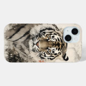 Tijger en bloemen Case-Mate iPhone case (Achterkant (horizontaal))