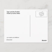 Tijger en boeddhistische tempel briefkaart (Achterkant)