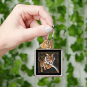 Tijger en Chinees symbool Premium Sleutelhanger (Hand)